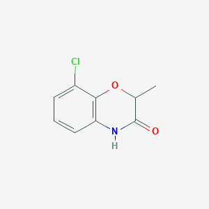 molecular formula C9H8ClNO2 B1430328 8-chloro-2-methyl-3,4-dihydro-2H-1,4-benzoxazin-3-one CAS No. 1267094-33-6