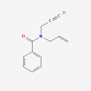 molecular formula C13H13NO B14303283 Benzamide, N-2-propenyl-N-2-propynyl- CAS No. 119548-48-0