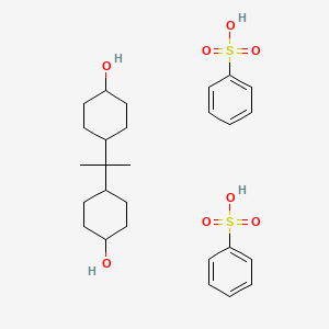 molecular formula C27H40O8S2 B14303284 Benzenesulfonic acid;4-[2-(4-hydroxycyclohexyl)propan-2-yl]cyclohexan-1-ol CAS No. 125768-83-4