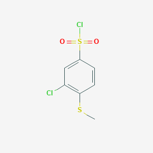 molecular formula C7H6Cl2O2S2 B1430332 3-Chloro-4-(methylsulfanyl)benzene-1-sulfonyl chloride CAS No. 1539719-37-3