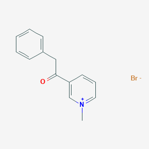 molecular formula C14H14BrNO B14303326 1-Methyl-3-(phenylacetyl)pyridin-1-ium bromide CAS No. 114443-44-6