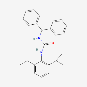molecular formula C26H30N2O B14303328 N-(Diphenylmethyl)-N'-[2,6-di(propan-2-yl)phenyl]urea CAS No. 126312-14-9