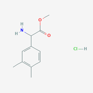 molecular formula C11H16ClNO2 B1430337 Methyl 2-amino-2-(3,4-dimethylphenyl)acetate hydrochloride CAS No. 390815-46-0