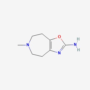 molecular formula C8H13N3O B14303401 6-Methyl-5,6,7,8-tetrahydro-4H-[1,3]oxazolo[4,5-d]azepin-2-amine CAS No. 113443-74-6