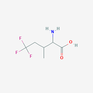 molecular formula C6H10F3NO2 B14303406 (2S,3R)-2-amino-5,5,5-trifluoro-3-methylpentanoic acid CAS No. 769169-13-3