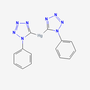 molecular formula C14H10HgN8 B14303415 Bis(1-phenyl-1H-tetrazol-5-yl)mercury CAS No. 119229-85-5
