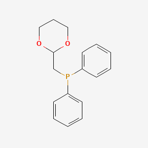 molecular formula C17H19O2P B14303437 Phosphine, (1,3-dioxan-2-ylmethyl)diphenyl- CAS No. 121194-82-9