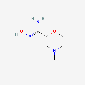 molecular formula C6H13N3O2 B1430350 N'-hydroxy-4-methylmorpholine-2-carboximidamide CAS No. 1461726-83-9