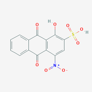 molecular formula C14H7NO8S B14303511 1-Hydroxy-4-nitro-9,10-dioxo-9,10-dihydroanthracene-2-sulfonic acid CAS No. 113719-50-9