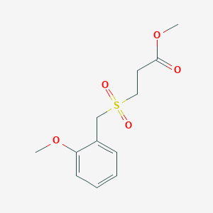 molecular formula C12H16O5S B1430354 Methyl 3-[(2-methoxyphenyl)methanesulfonyl]propanoate CAS No. 1461704-71-1