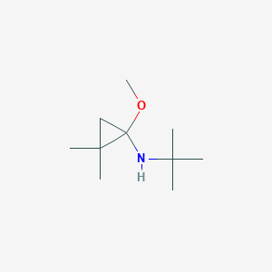 molecular formula C10H21NO B14303549 N-tert-Butyl-1-methoxy-2,2-dimethylcyclopropan-1-amine CAS No. 118231-06-4