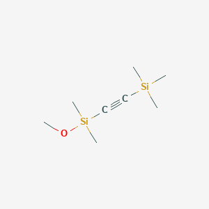 molecular formula C8H18OSi2 B14303559 Methoxy(dimethyl)[(trimethylsilyl)ethynyl]silane CAS No. 111940-31-9
