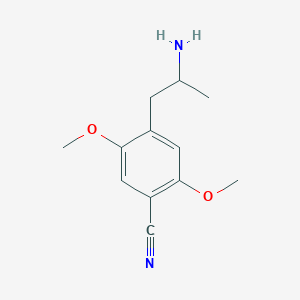 molecular formula C12H16N2O2 B14303590 4-(2-Aminopropyl)-2,5-dimethoxybenzonitrile CAS No. 125903-74-4