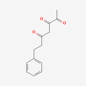 molecular formula C13H14O3 B14303596 7-Phenylheptane-2,3,5-trione CAS No. 113412-12-7