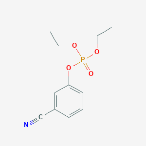 molecular formula C11H14NO4P B14303661 Diethyl 3-cyano-phenyl phosphate CAS No. 120579-21-7
