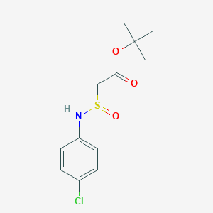 molecular formula C12H16ClNO3S B14303677 tert-Butyl [(4-chloroanilino)sulfinyl]acetate CAS No. 119421-06-6