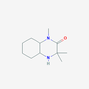molecular formula C11H20N2O B14303704 1,3,3-Trimethyloctahydroquinoxalin-2(1H)-one CAS No. 113714-62-8