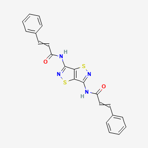 molecular formula C22H16N4O2S2 B14303711 N,N'-([1,2]Thiazolo[5,4-d][1,2]thiazole-3,6-diyl)bis(3-phenylprop-2-enamide) CAS No. 121611-06-1