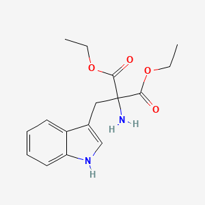 molecular formula C16H20N2O4 B14303745 Diethyl amino[(1H-indol-3-yl)methyl]propanedioate CAS No. 119695-00-0