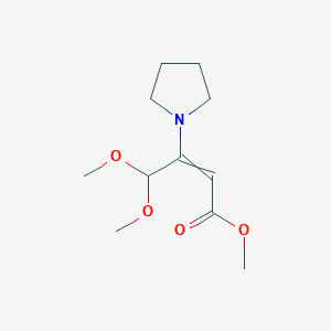 molecular formula C11H19NO4 B14303779 Methyl 4,4-dimethoxy-3-(pyrrolidin-1-yl)but-2-enoate CAS No. 116273-92-8