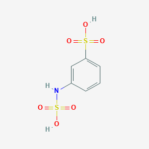molecular formula C6H7NO6S2 B14303818 Benzenesulfonic acid, 3-(sulfoamino)- CAS No. 113468-01-2
