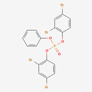 molecular formula C18H11Br4O4P B14303852 Bis(2,4-dibromophenyl) phenyl phosphate CAS No. 113289-82-0