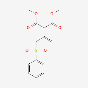molecular formula C14H16O6S B14303863 Dimethyl [3-(benzenesulfonyl)prop-1-en-2-yl]propanedioate CAS No. 112841-15-3