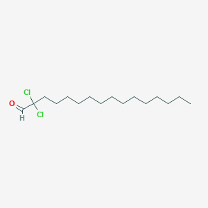 molecular formula C16H30Cl2O B14303879 Hexadecanal, 2,2-dichloro- CAS No. 119450-46-3