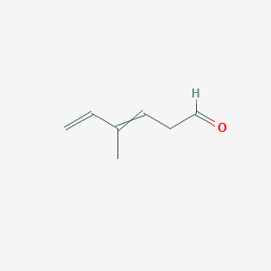 molecular formula C7H10O B14303918 4-Methylhexa-3,5-dienal CAS No. 126202-26-4