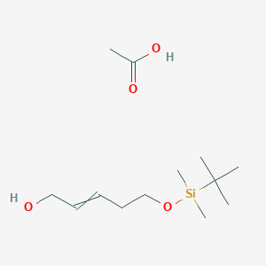 molecular formula C13H28O4Si B14303988 Acetic acid;5-[tert-butyl(dimethyl)silyl]oxypent-2-en-1-ol CAS No. 112906-38-4