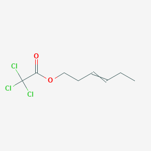 molecular formula C8H11Cl3O2 B14303994 Acetic acid, trichloro-, 3-hexenyl ester CAS No. 114607-28-2