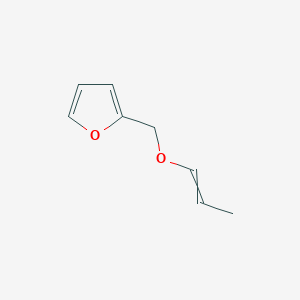 molecular formula C8H10O2 B14304051 2-{[(Prop-1-en-1-yl)oxy]methyl}furan CAS No. 113505-02-5
