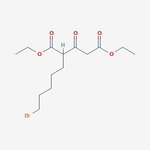 molecular formula C14H23BrO5 B14304052 Diethyl 2-(5-bromopentyl)-3-oxopentanedioate CAS No. 112429-79-5