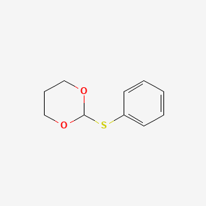 molecular formula C10H12O2S B14304068 2-(Phenylsulfanyl)-1,3-dioxane CAS No. 118418-20-5
