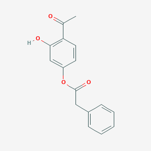 molecular formula C16H14O4 B14304086 4-Acetyl-3-hydroxyphenyl phenylacetate CAS No. 112030-27-0
