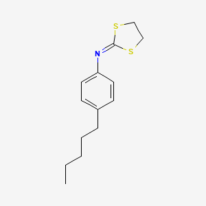 molecular formula C14H19NS2 B14304102 N-(4-Pentylphenyl)-1,3-dithiolan-2-imine CAS No. 112523-66-7