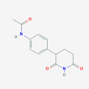 molecular formula C13H14N2O3 B14304152 N-[4-(2,6-Dioxopiperidin-3-yl)phenyl]acetamide CAS No. 113516-72-6
