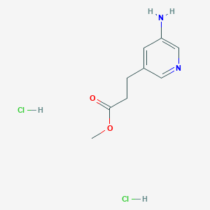 molecular formula C9H14Cl2N2O2 B1430417 Methyl 3-(5-aminopyridin-3-yl)propanoate dihydrochloride CAS No. 1797071-51-2