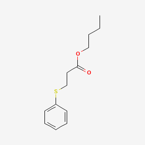 molecular formula C13H18O2S B14304174 Propanoic acid, 3-(phenylthio)-, butyl ester CAS No. 121118-58-9