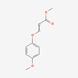 molecular formula C11H12O4 B14304175 methyl 3-(4-methoxyphenoxy)prop-2-enoate CAS No. 114992-36-8