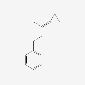 molecular formula C13H16 B14304195 Benzene, (3-cyclopropylidenebutyl)- CAS No. 113327-82-5