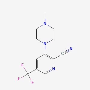 molecular formula C12H13F3N4 B1430420 3-(4-Methylpiperazin-1-yl)-5-(trifluoromethyl)picolinonitrile CAS No. 1449117-69-4