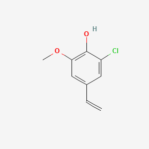 molecular formula C9H9ClO2 B14304205 Phenol, 2-chloro-4-ethenyl-6-methoxy- CAS No. 112602-32-1