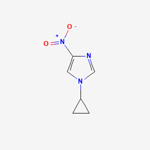 molecular formula C6H7N3O2 B1430422 1-Cyclopropyl-4-nitro-1H-imidazole CAS No. 1193639-02-9