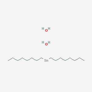 molecular formula C16H38O2Sn B14304234 Dioctyl-lambda~2~-stannane--water (1/2) CAS No. 113383-02-1
