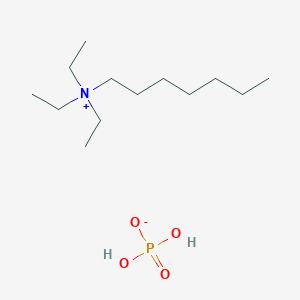 molecular formula C13H32NO4P B14304243 N,N,N-Triethylheptan-1-aminium dihydrogen phosphate CAS No. 121951-52-8