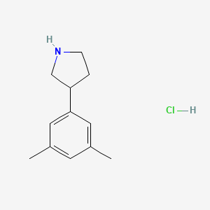 molecular formula C12H18ClN B1430432 3-(3,5-Dimethylphenyl)pyrrolidine hydrochloride CAS No. 1461713-28-9