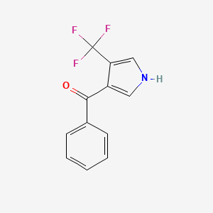 molecular formula C12H8F3NO B14304325 Phenyl[4-(trifluoromethyl)-1H-pyrrol-3-yl]methanone CAS No. 119982-27-3