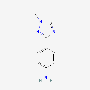 molecular formula C9H10N4 B1430433 4-(1-methyl-1H-1,2,4-triazol-3-yl)aniline CAS No. 1461708-96-2