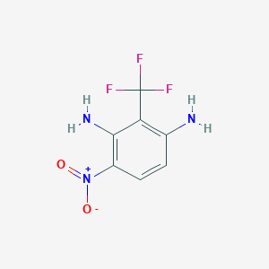 molecular formula C7H6F3N3O2 B1430435 4-Nitro-2-(trifluoromethyl)benzene-1,3-diamine CAS No. 1448858-56-7